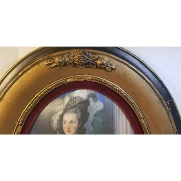 Print of The Honourable Mrs Graham by Gainsborough Antique Oval Bubble Frame
